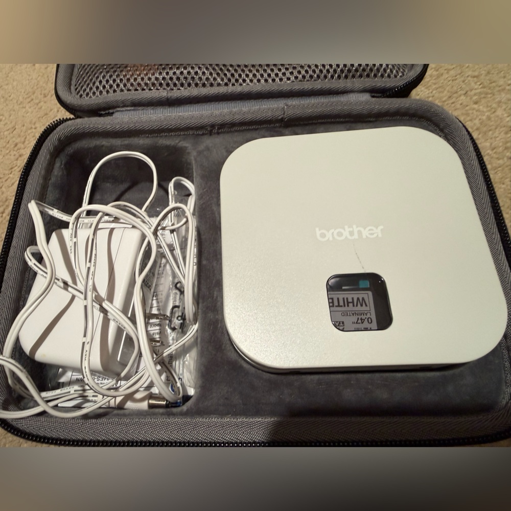 Brother P Touch Label Maker Printer with Case and Labels